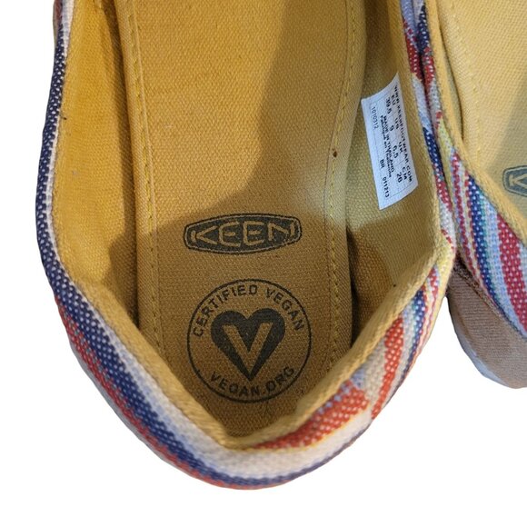Keen Women's Size 9 Vegan Cortona Shoes Striped Slip-On Ballet Flats 1010312 - Picture 4 of 8